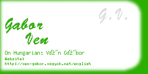 gabor ven business card